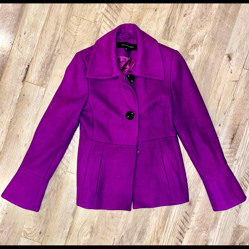 Bomber style wool jacket